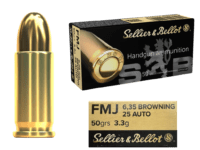 Sellier&Bellot 6,35 Browning 25 AUTO 3.3g 50grs